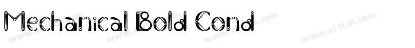 Mechanical Bold Cond字体转换